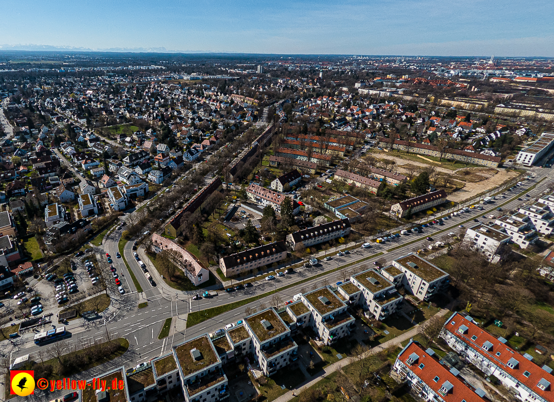 21.03.2023 - Luftbilder von der Baustelle Maikäfersiedlung in Berg am Laim